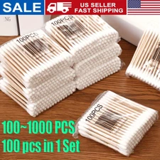 100~1000X Bamboo Cotton Buds Swab Eco Friendly Vegan Organic Natural Wood Sticks