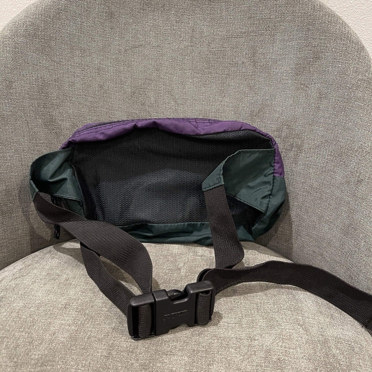Vintage Jansport Fanny Pack Waist Bag Made in USA Purple Blue 90s 