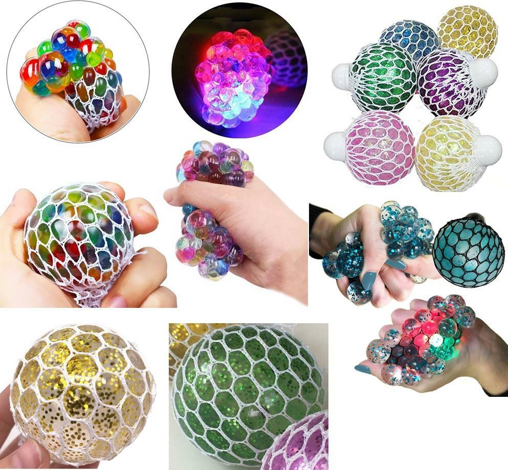 squishy slime balls in net bag