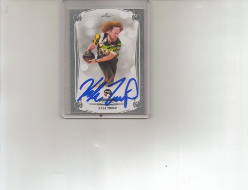 Carta da bowling Kyle Troup firmata a mano argento prima edizione 2023 foglia PBA