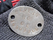 WW2 relic dogtag ww2 RAC RTR Recce Replacement from GSC - SEVERN 966
