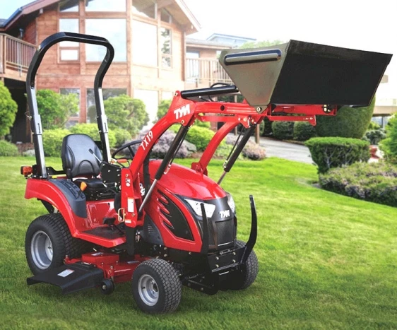 TYM T194 Traktor Schlepper Trecker Gartentraktor mit Frontlader und Mähwerk - Bild 2 von 4