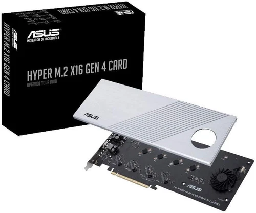 ASUS Hyper M.2 X16 Pcie 4.0 X4 Expansion Card Supports 4 Nvme M.2 (2242/2260/228