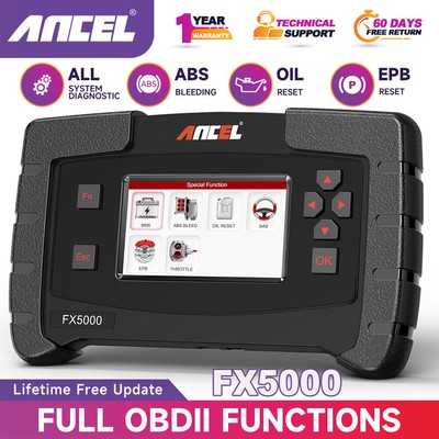 ANCEL FX5000 KFZ OBD2 Diagnosegerät Auto Scanner ABS Bleeding EPB Öl Fit Für BMW
