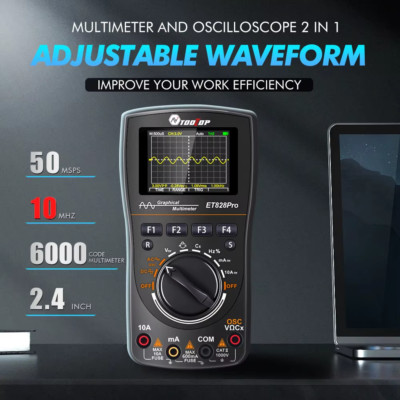 2in1 grafisches Digital Oszilloskop /  Multimeter 2,4Zoll, 50MSPS, 10MHz