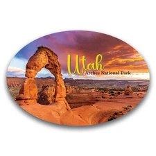 Magnet Me Up Utah Arches National Park State Oval Magnet Decal, 4x6 Inches
