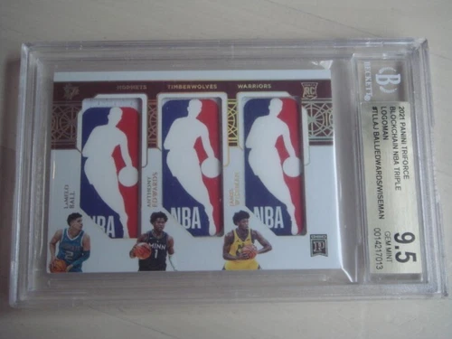 2020-21 Triforce Blockchain Anthony Edwards/Lamelo Ball RC Logoman 1/1 BGS 9.5
