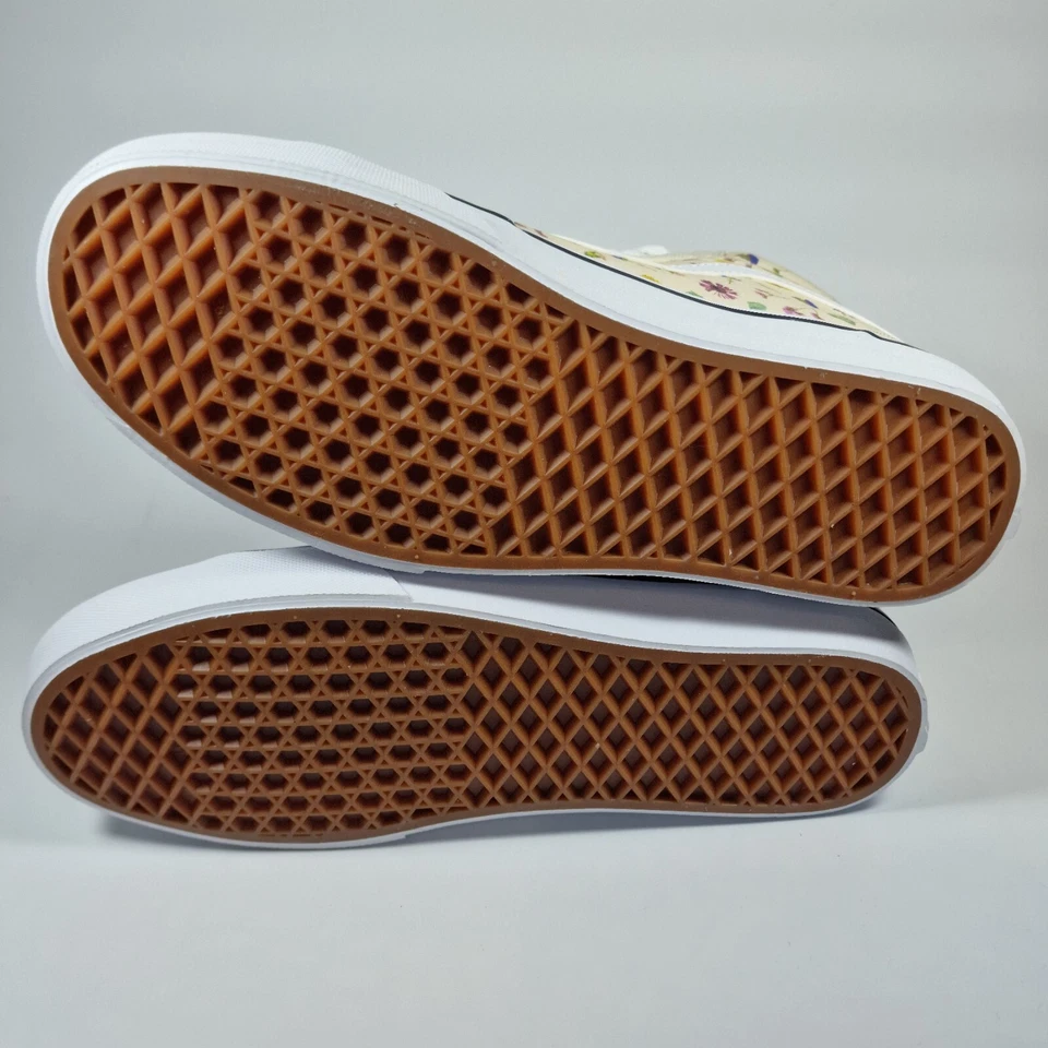 Vans Filmore Womens Trainers Size 7.5 Cream Pressed Floral Flower Classic Shoes - Image 3 of 4