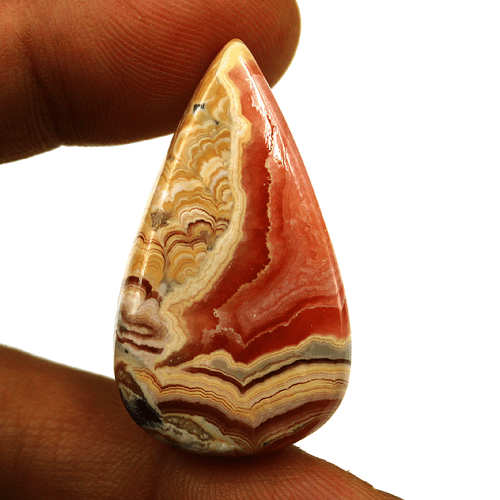 3 Pcs Natural Argentina Rhodochrosite Top Grade 31mm-37mm Cabochon Gemstones Lot - Picture 5 of 14