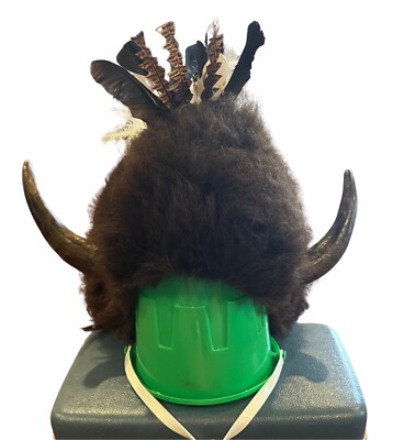 Buffalo Headdress Buffalo Skin Hat Buffalo Horn Headdress