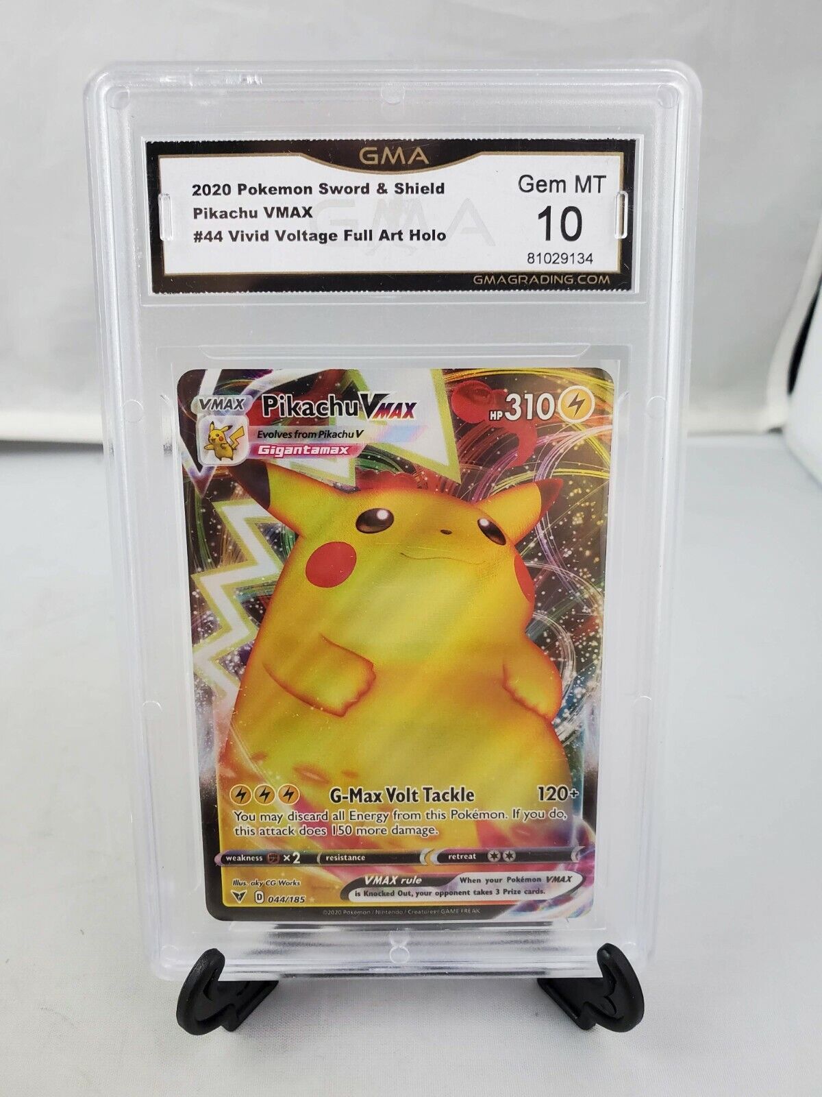 Pokemon Vmax Card Set - Pikachu VMAX 44/185 & Pikachu V 43/185 - Vivid  Voltage - Ultra Rare Card Lot