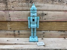 JINGLES  JOY Mint Green Glitter Wooden PASTEL Christmas NUTCRACKER 12" New NWT