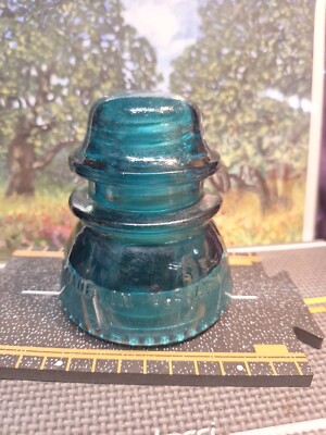 Vintage Green Glass Utility/Electric Pole Pin Insulator Vintage Green Glass Utility/Electric Pole Pin Insulator