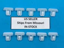 (QTY 10) White Bumper Cover Fascia Retaining Clips Moulding for Jeep Chrysler