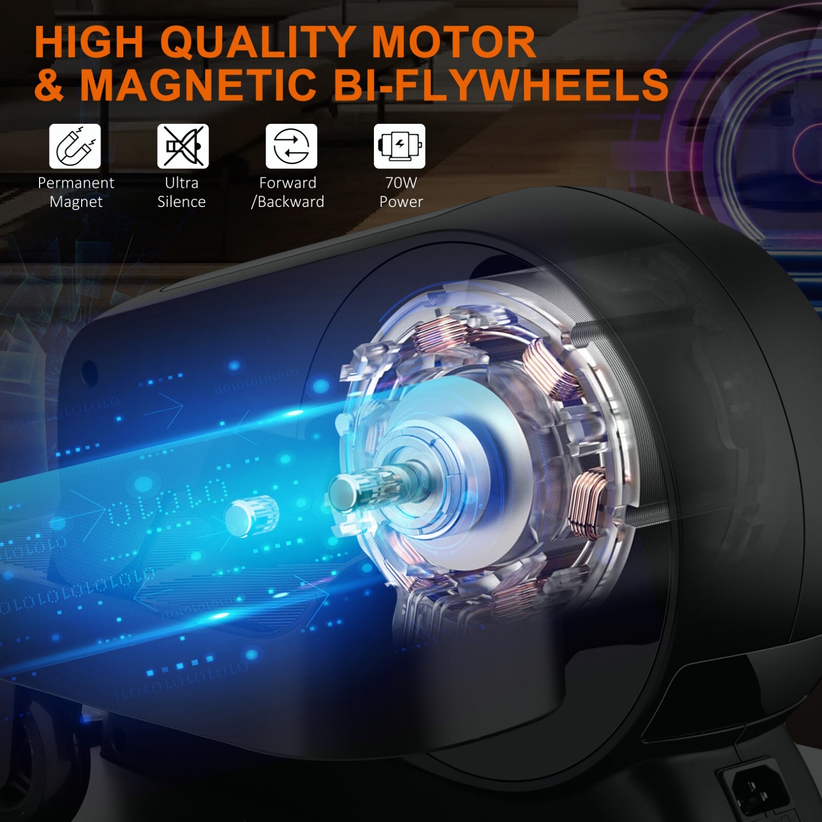 2-in-1 Under Desk Elliptical Machine, Electric Elliptical Seated Pedal Exerciser