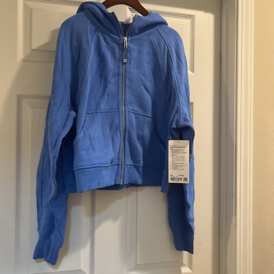 Lululemon フード付きジャケット ライトブルー Scuba オーバーサイズ ハーフジップフーディ | パーカー＆トレーナー