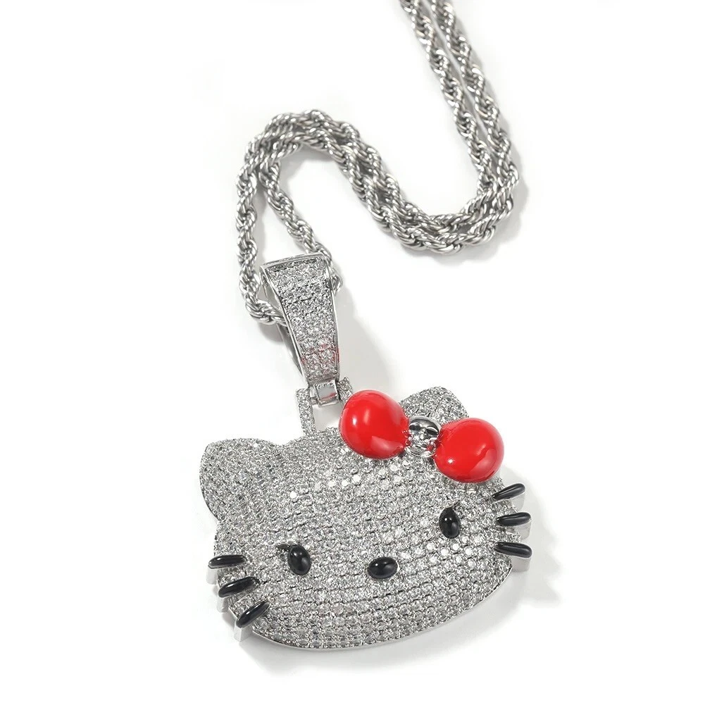 Hello kitty diamond on sale necklace