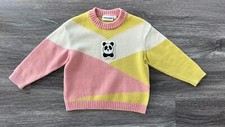Mini Rodini Panda Sweater Organic Wool Kids 104-110 4-5 y VERY GOOD