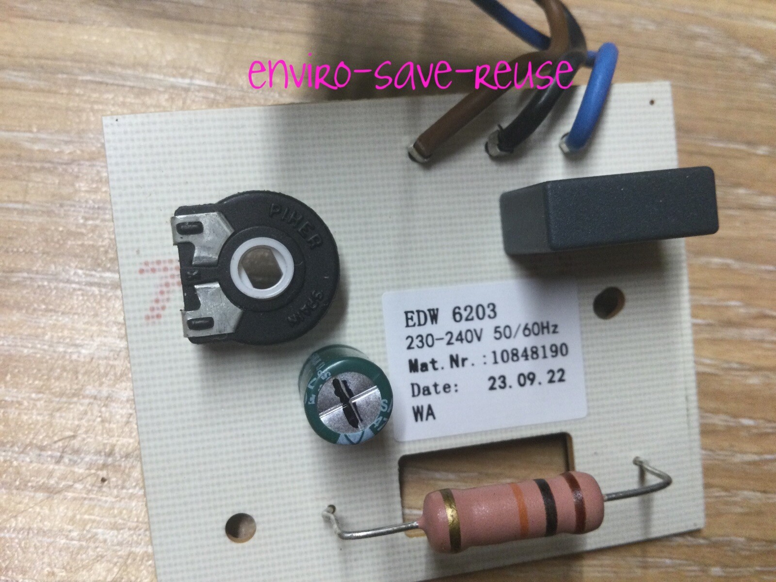 Miele S6210 Vacuum Cleaner Part EDW-6203 PCB Control Board Switch 