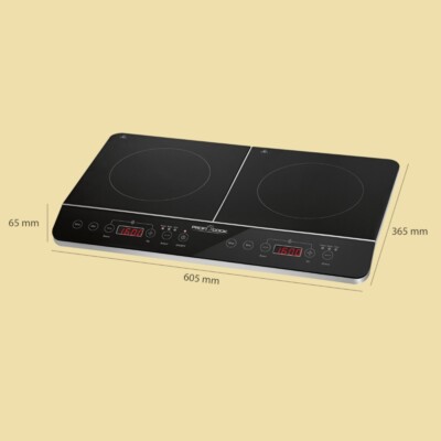 Proficook Doppel-Induktionskochplatte PC-DKI 1067 - 1500 W / 2000 W - Timer