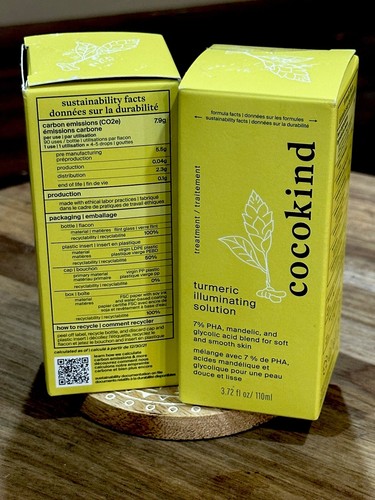 New!!! COCOKIND Turmeric Illuminating Solution 3.72 fl oz- Skin Care - 第 3/7 張圖片