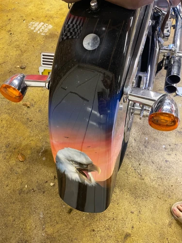 Custom painted by Paul Karslake harley davidson fatboy softail 2001 - Picture 8 of 10