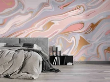 3D Abstract Marble Texture Self-adhesive Removable Wallpaper Murals Wall Sticker