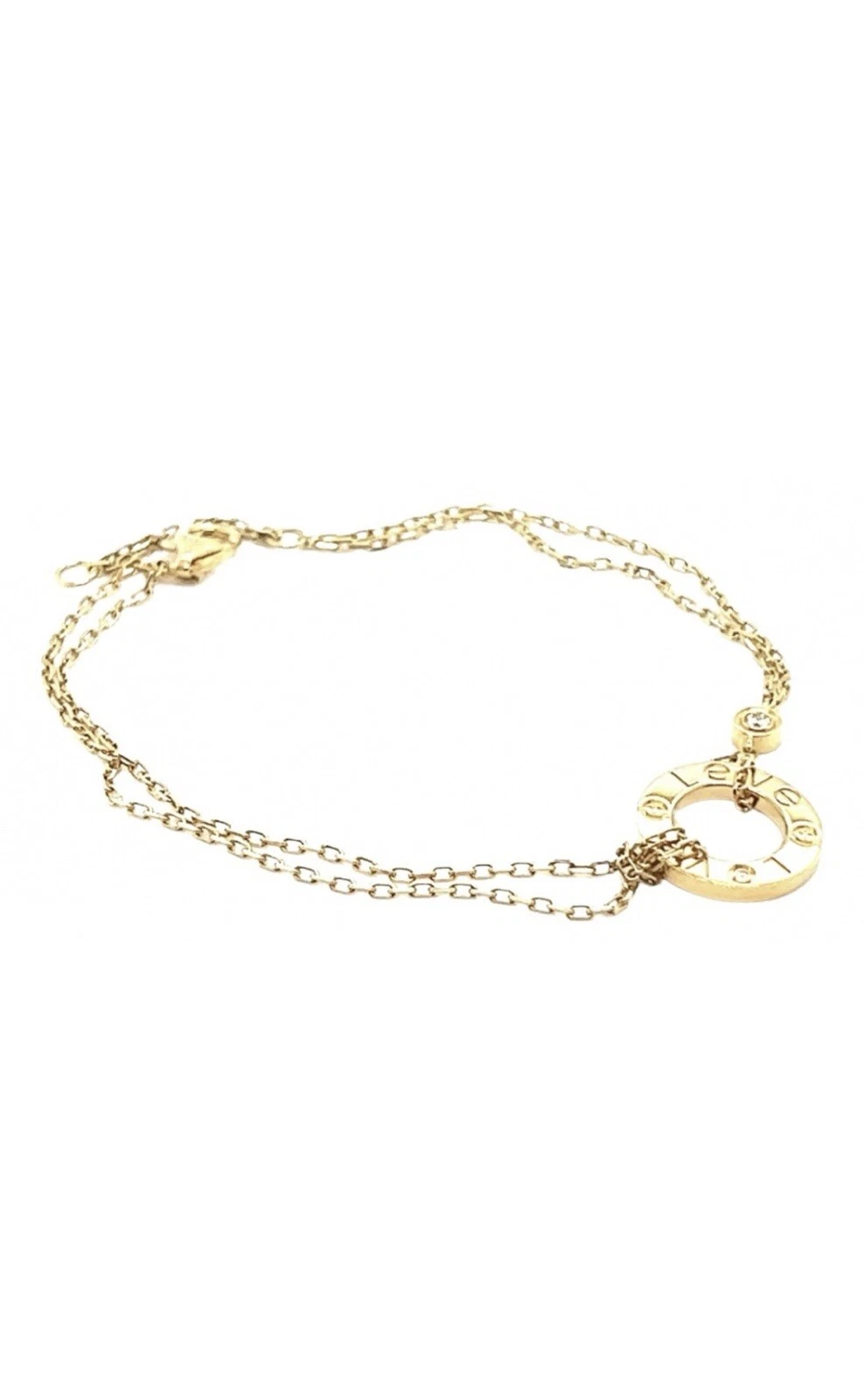?Authentic Cartier 18k Yellow G Diamonds Bracelet