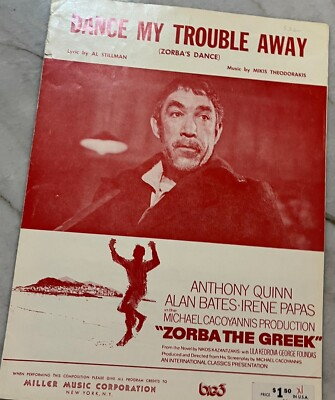 #ad 1966 Dance My Trouble Away Vintage Sheet Music $18.95