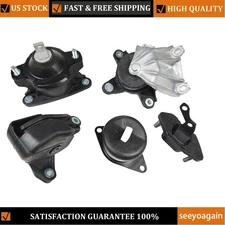 5pc Motor Mount Kit for 08-12 Honda Accord & 09-13 Acura TSX 2.4L AT Auto Trans