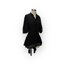 2019 Alexander McQueen Black Silk Georgette T...