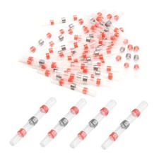 100 Pcs Solder Seal Wire Connectors, 22-18 AWG Waterproof Self Red AWG 22-18