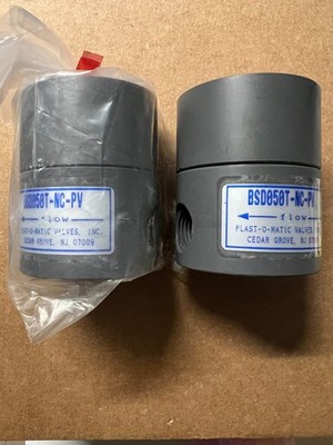 PLAST-O-MATIC BSD050T-NC-PV , PVC 1/2'' FNPT Port  Air Actuated NC valve.