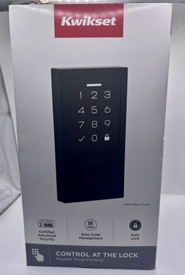 Kwikset SmartCode 270 Matte Black Touchpad Electronic Deadbolt w/ SmartKey