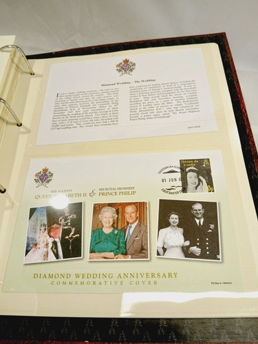 Benham Stamp Collection Diamond Wedding Queen Elizabeth II & Prince Philip - Picture 9 of 16