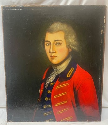 Oil on Board of British Military Man 22x26''