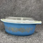 Vtg Pyrex Glass 1.5 Quart Golden Bouquet Rare Holiday Edition From 1965 w/Lid