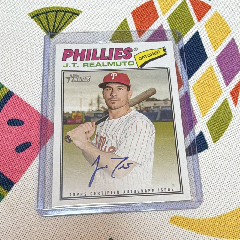 Topps 2026 Heritage J.T. Realmuto Phillies Real One Autographs Auto #ROA-JTR Ssp