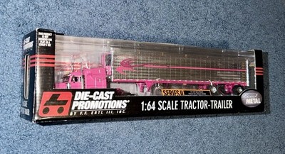 DCP Die Cast Promotions 1/64 Pink Peterbilt 379 W/ Trailer #30546