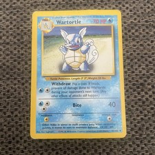 Pokémon TCG Wartortle Base Set Regular Card 42/102 Vintage 1999 LP/MP