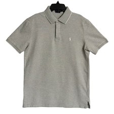 Polo Ralph Lauren Shirt Men's Small Classic Fit Polo Shirt Gray White Stripe NWT