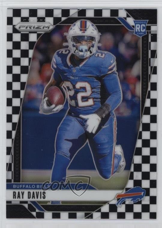 2024 Panini Prizm Rookies Black & White Checker Prizm Ray Davis #382 1je8