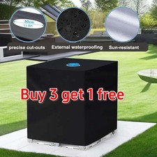 IBC Tote Cover 275 Gallon For 1000L Garden Outdoor 210D Water Tank Cover Black