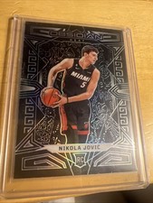 2022-23 Panini Obsidian Nikola Jovic Rookie Base Electric Etch #175 Miami Heat