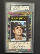 2016 HA Originals 1970s 1971 Carl Yastrzemski 7/15 PSA/DNA 8 Auto Grade Only HOF