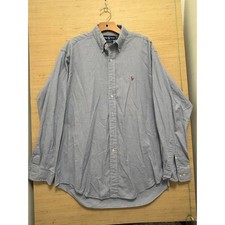 Ralph Lauren Yarmouth Oxford Blue Gingham Check Long Sleeve Button Down Shirt