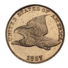 1857 Flying Eagle Cent Penny, Sharply Struck Choice BU++ Early Collector Piece!