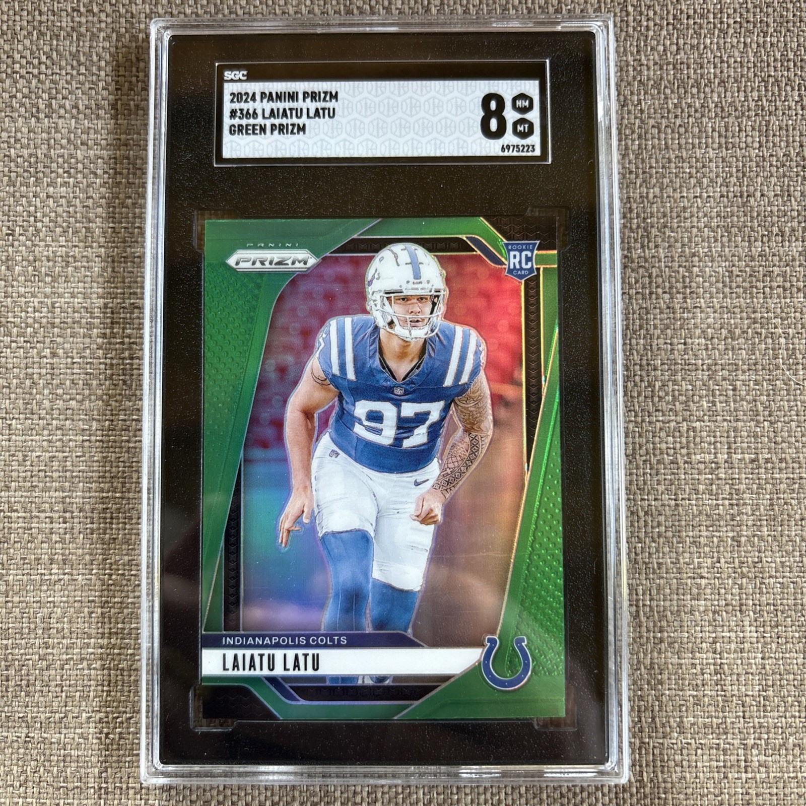 2024 Panini Prizm - Rookies Laiatu Latu #366 Green Prizm (RC)
