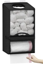 Plastic Bag Holders for Grocery Bags - Large Wall Mount Grocery Bag Holder wi...