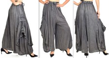 Women Loose Fit Elastic Waist Boho Wide Leg Palazzo Pants, harem pants